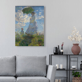 Obraz na płótnie Claude Monet "Kobieta z parasolem" - reprodukcja