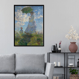 Plakat w ramie Claude Monet "Kobieta z parasolem" - reprodukcja