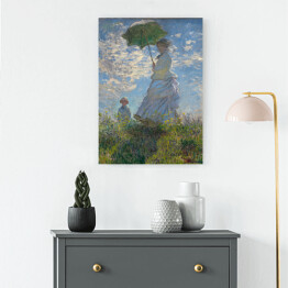 Obraz na płótnie Claude Monet "Kobieta z parasolem" - reprodukcja