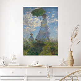 Plakat samoprzylepny Claude Monet "Kobieta z parasolem" - reprodukcja