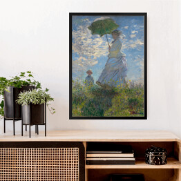 Obraz w ramie Claude Monet "Kobieta z parasolem" - reprodukcja
