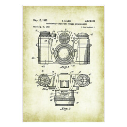 Plakat E. Sauer - patenty na rycinach vintage
