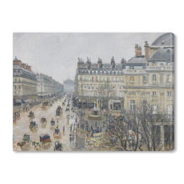 Obraz na płótnie Camille Pissarro "Plac przy Teatrze Francuskim w deszczu" - reprodukcja