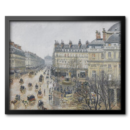 Obraz w ramie Camille Pissarro "Plac przy Teatrze Francuskim w deszczu" - reprodukcja