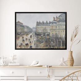 Obraz w ramie Camille Pissarro "Plac przy Teatrze Francuskim w deszczu" - reprodukcja