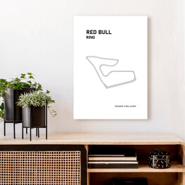 Obraz klasyczny Red Bull Ring - Tory wyścigowe Formuły 1 - białe tło