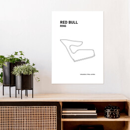 Plakat Red Bull Ring - Tory wyścigowe Formuły 1 - białe tło