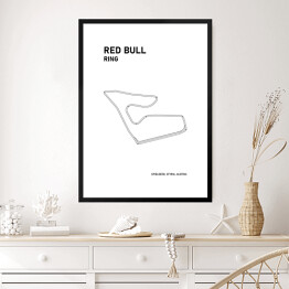 Obraz w ramie Red Bull Ring - Tory wyścigowe Formuły 1 - białe tło