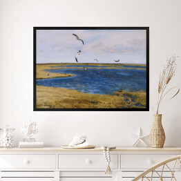 Obraz w ramie Józef Chełmoński Czajki. Ptaki nad wodą Reprodukcja obrazu