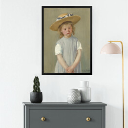 Obraz w ramie Dziecko w słomianym kapeluszu Mary Cassatt. Reprodukcja
