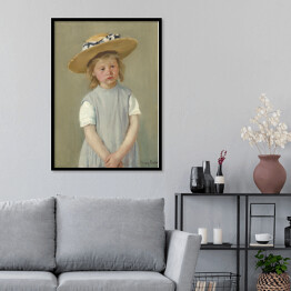 Plakat w ramie Dziecko w słomianym kapeluszu Mary Cassatt. Reprodukcja