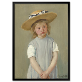 Plakat w ramie Dziecko w słomianym kapeluszu Mary Cassatt. Reprodukcja