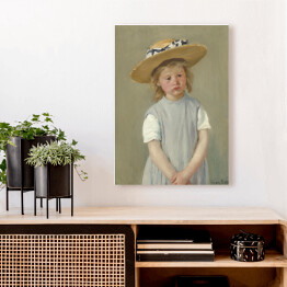Obraz na płótnie Dziecko w słomianym kapeluszu Mary Cassatt. Reprodukcja