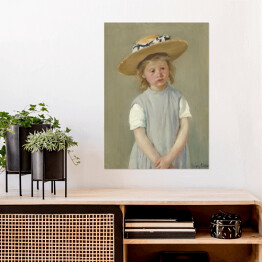 Plakat Dziecko w słomianym kapeluszu Mary Cassatt. Reprodukcja