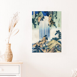 Plakat samoprzylepny Hokusai Katsushika. Wodospad Yoro w prowincji Mino. Reprodukcja