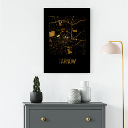 Obraz klasyczny Czarno złota mapa - Tarnów
