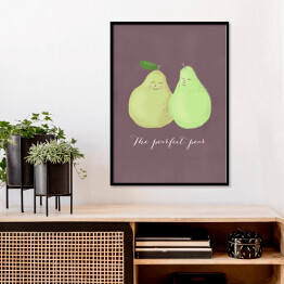 Plakat w ramie Owoce - gruszki - ilustracja