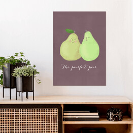 Plakat samoprzylepny Owoce - gruszki - ilustracja
