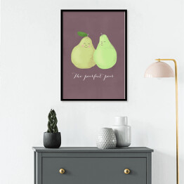 Plakat w ramie Owoce - gruszki - ilustracja