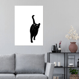 Plakat samoprzylepny Kot wpatrujący się w jeden punkt