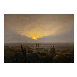 Plakat samoprzylepny Caspar David Friedrich "Moonrise Over the Sea"