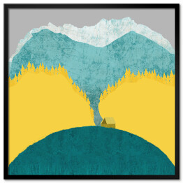 Plakat w ramie Kolorowy górski krajobraz