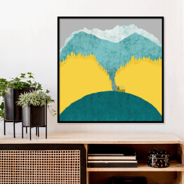 Plakat w ramie Kolorowy górski krajobraz