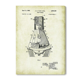 Obraz na płótnie M. A. Faget - patenty na rycinach vintage