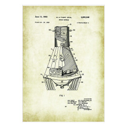 Plakat samoprzylepny M. A. Faget - patenty na rycinach vintage