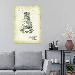 Plakat samoprzylepny M. A. Faget - patenty na rycinach vintage