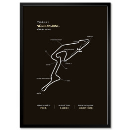 Plakat w ramie Nurburgring - Tory wyścigowe Formuły 1