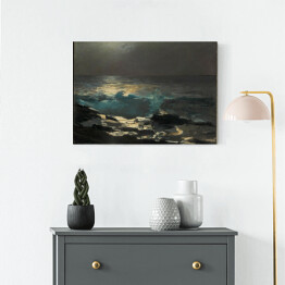 Obraz na płótnie Winslow Homer Moonlight, Wood Island Light Reprodukcja