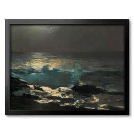 Obraz w ramie Winslow Homer Moonlight, Wood Island Light Reprodukcja
