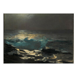 Plakat samoprzylepny Winslow Homer Moonlight, Wood Island Light Reprodukcja