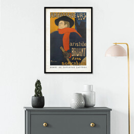 Plakat w ramie Henri de Toulouse-Lautrec "Ambasador" - reprodukcja z napisem. Plakat z passe partout
