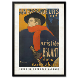 Plakat w ramie Henri de Toulouse-Lautrec "Ambasador" - reprodukcja z napisem. Plakat z passe partout