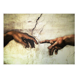 Plakat Michał Anioł "Hand Vatican Rome Mural"