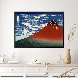 Obraz w ramie Delikatny wiatr, bezchmurny poranek. Hokusai Katsushika. Reprodukcja