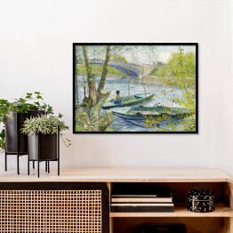 Plakat w ramie Vincent van Gogh Wędkowanie wiosną. Reprodukcja