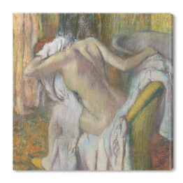 Obraz na płótnie Edgar Degas "Kobieta po kąpieli" - reprodukcja