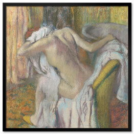 Plakat w ramie Edgar Degas "Kobieta po kąpieli" - reprodukcja