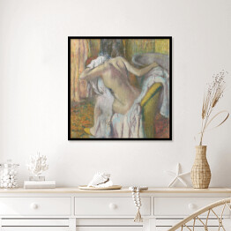 Plakat w ramie Edgar Degas "Kobieta po kąpieli" - reprodukcja