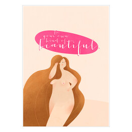 Plakat samoprzylepny "Be your own kind of beautiful" - ilustracja