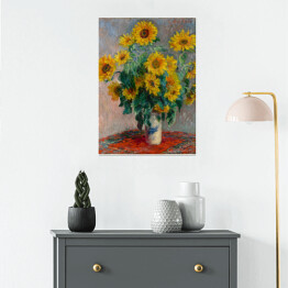 Plakat Claude Monet "Bukiet słoneczników" - reprodukcja