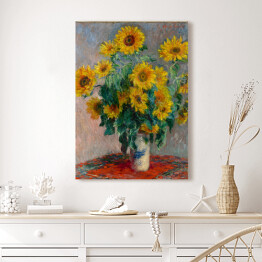 Obraz na płótnie Claude Monet "Bukiet słoneczników" - reprodukcja