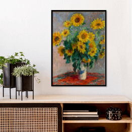 Plakat w ramie Claude Monet "Bukiet słoneczników" - reprodukcja