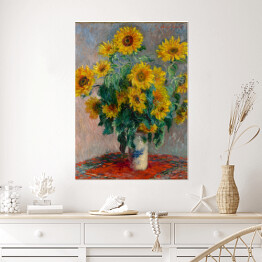 Plakat samoprzylepny Claude Monet "Bukiet słoneczników" - reprodukcja