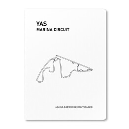 Obraz na płótnie Yas Marina Circuit - Tory wyścigowe Formuły 1 - białe tło