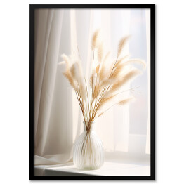 Obraz klasyczny Ozdobne trawy pampasowe w wazonie