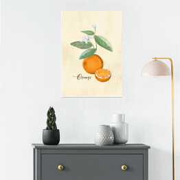 Plakat Ilustracja - pomarańcze